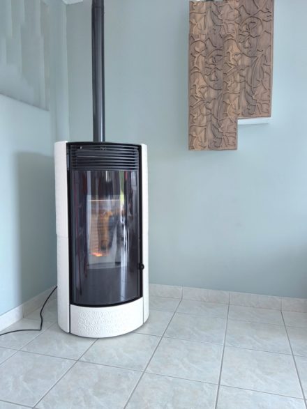 Poêle à granulés CMG - Céramique blanche